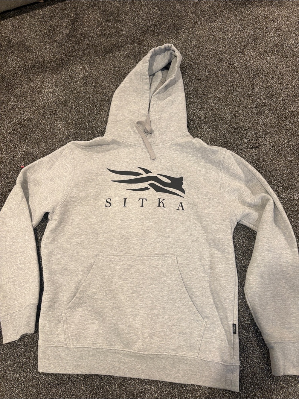 Sika Light Gray Hoodie with Black Logo